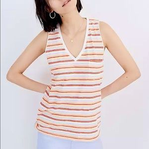 MADEWELL Whisper Cotton V-Neck Pocket Tank